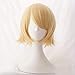 Vocaloid Kagamine Rin/Kagamine Len Short Blonde Heat Resistant Hair Cosplay Costume Wig + Track + Wig Cap One Size rin wig