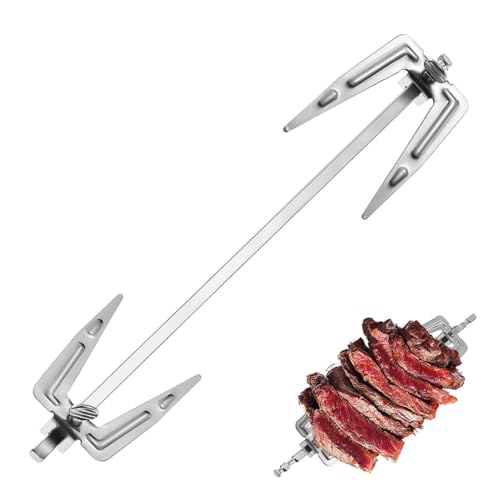 TINEASUR Forchetta A Spirale in Acciaio Per Barbecue Spiedo Rotante 25 Cm