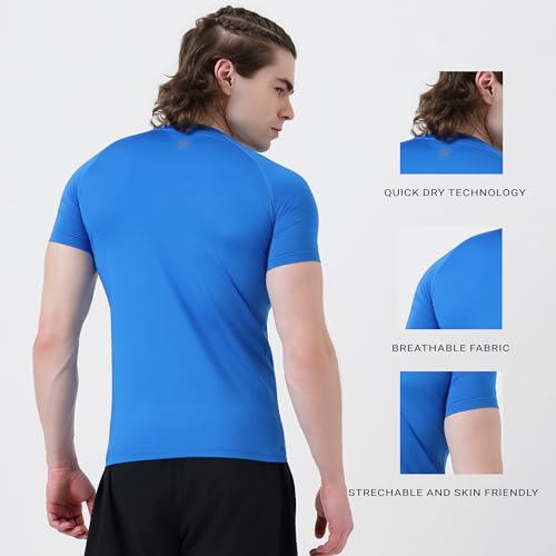 Image of MuscleBlaze Half Sleeve Compression T-Shirts for Men