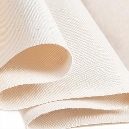 BlankoArt 100% Cotton Canvas Fabric by The Yard – 63' x 3 Yards (7 oz) – Duck Canvas Fabric for Sewing, Painting & DIY Projects
