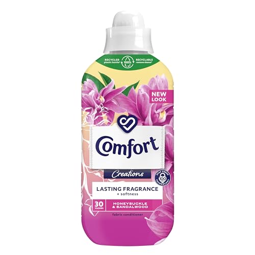 Comfort Creations Honeysuckle & Sandalwood Fabric Conditioner with Stay Fresh technology for 100 days of freshness + fragrance* 30 washes (900 ml)