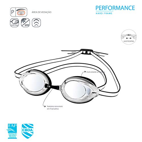 Oculos Champ Speedo Único Preto Cristal