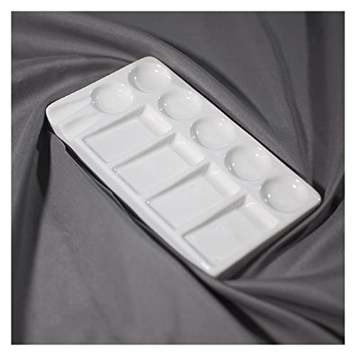 Paleta de pintura de cerámica rectangular para artes y manualidades 4