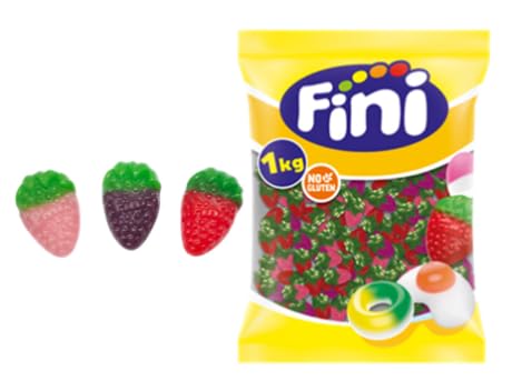 Mini Mix Saure Erdbeer-Fruchtgummis 1 kg, 6er-Pack