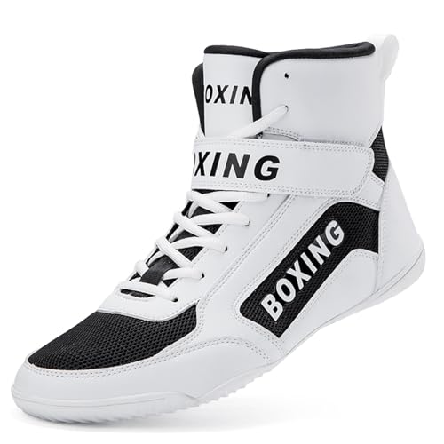 SDEQA Boxschuhe Herren Leichte Kampfsport Boxschuhe Atmungsaktive Bodybuilding Boxen Stiefel athletik Fitnesschuhe Große,Weiß,41 EU SDEQA Boxschuhe Herren Leichte Kampfsport Boxschuhe Atmungsaktive Bodybuilding Boxen Stiefel athletik Fitnesschuhe Große,Weiß,41 EU