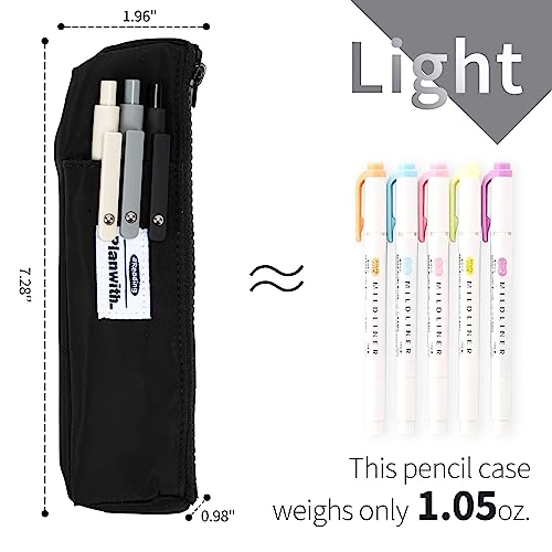 Small Pencil Case, Pen Holder For Notebook, Pen Pouch with Adjustable Elastic Band, Pen Case Book Pouch for Journals, Slim Pencil Case Makeup Bag Hold Multi Pens for Office School Stationary Supplies - Image 2