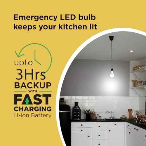 Image of EcoLink 12-Watt Emergency LED Bulb | Emergency Inverter LED Bulb For Home | Bulb Base : B22, Colour : Cool Day Light, Pack of 2