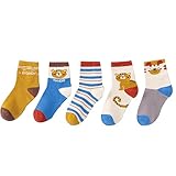 Generisch 5 piezas calcetines bebé Midtube calcetines bebé calcetines de piso primavera calcetines animales calcetines para niñas calcetines niños 38, F, 6-8 años