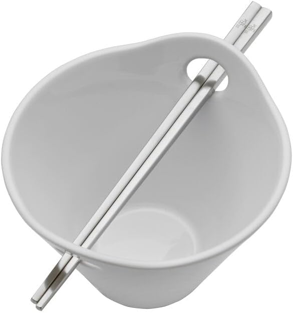 Mikasa 20oz Studio Nova Noodle Bowl Set - Ceramic Bowl & Steel Chopsticks