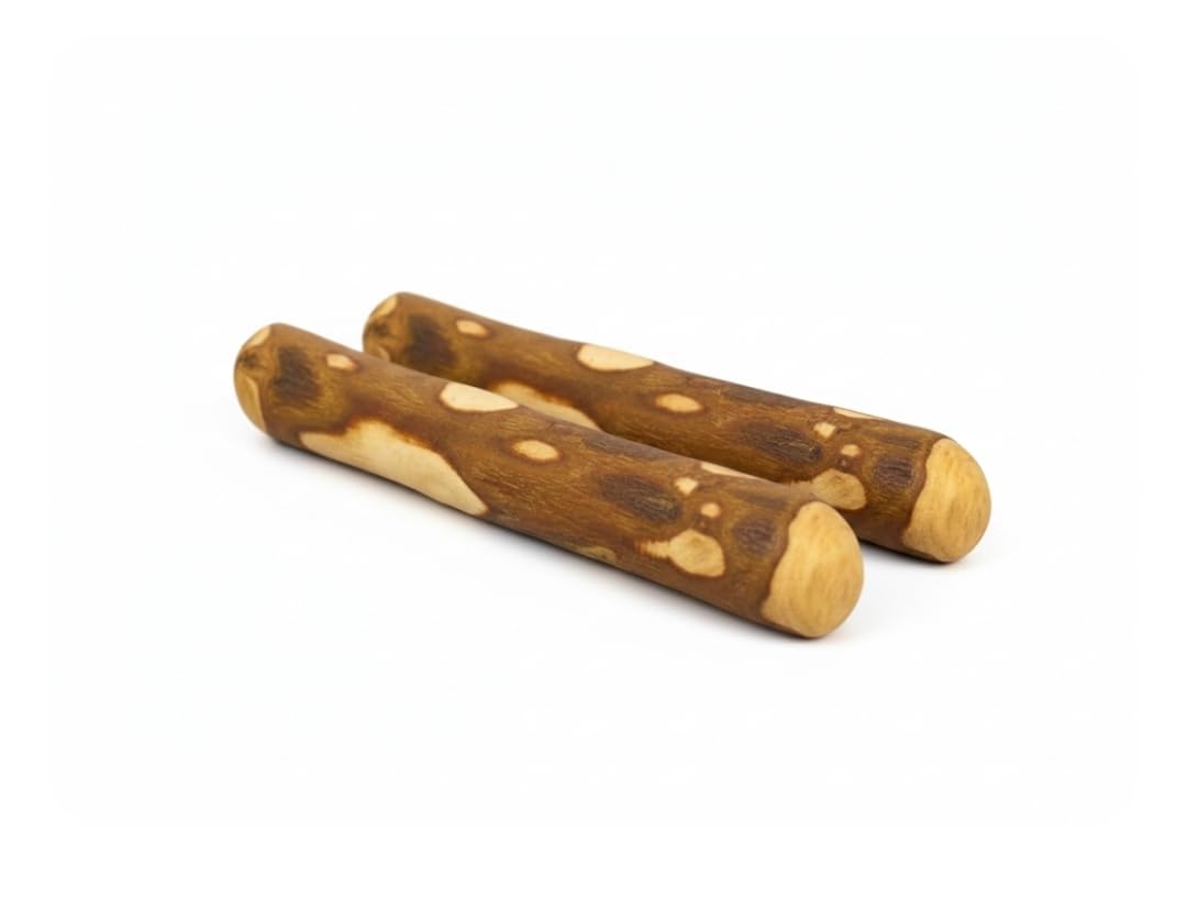 Legno di Ulivo per Cani, Masticativo Naturale, 2 UNITA' Taglia S,Bastoncino Antitartaro per Pulizia Denti