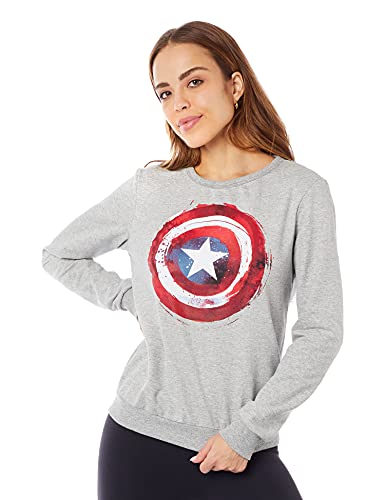 Casaco Capitão América, Feminino, Marvel, Cinza, M