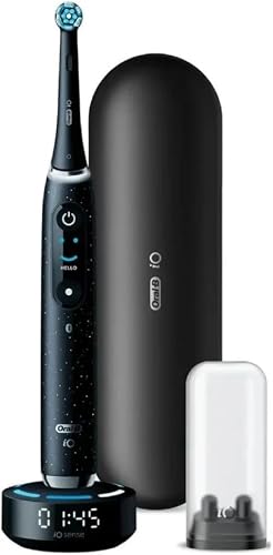 Oral-B iO Series 10 Electric Toothbrush, 7 Cleaning Modes for Dental Care, iOSense, Colour Display, Charging Travel Case, Designed by Braun, Cosmic Black - 2