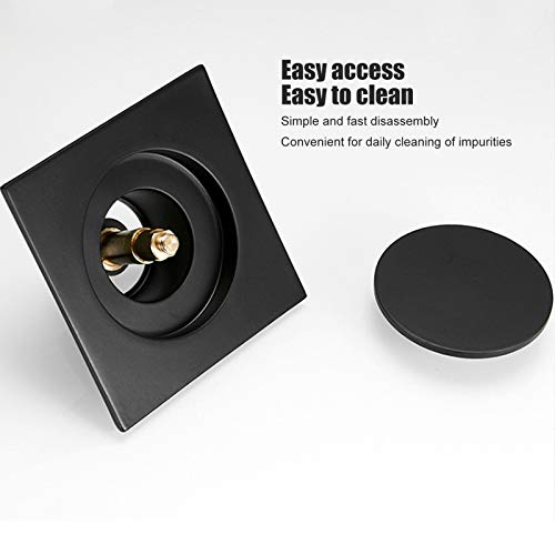 Ejoyous Floor Drain Shower Drain, Square Bathroom Drain Large Floor Water Filter Drainer - Image 2