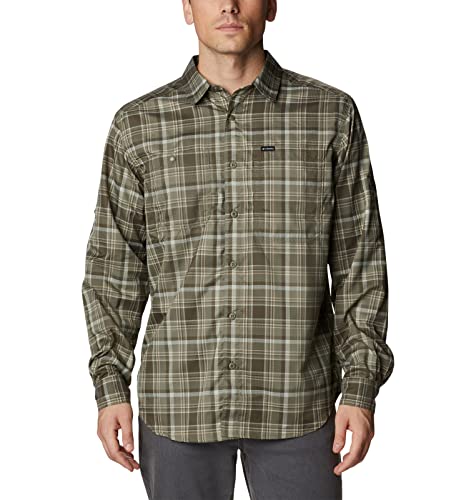 Image of Columbia Men Omni-Shade Silver Ridge Utility Lite Plaid Hiking and Trekking Long Sleeve Shirt