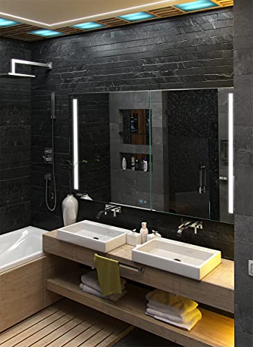 Aquadom Signature Royale 24In X 40In X 5In Led Medicine Mirror Cabinet Recessed Or Surface Mounted, Defogger, Dimmer, Clock, Led 3X Makeup Mirror, Outlets & Usbs Right Hinge #TOP1