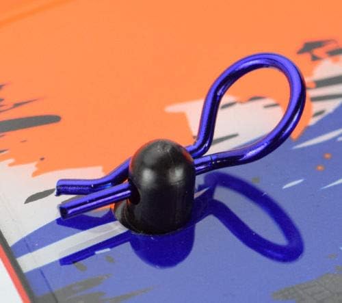 Apex RC Products Blue 1/10 Large Bent RC Anodized Body Clips - 25pcs #4031BL