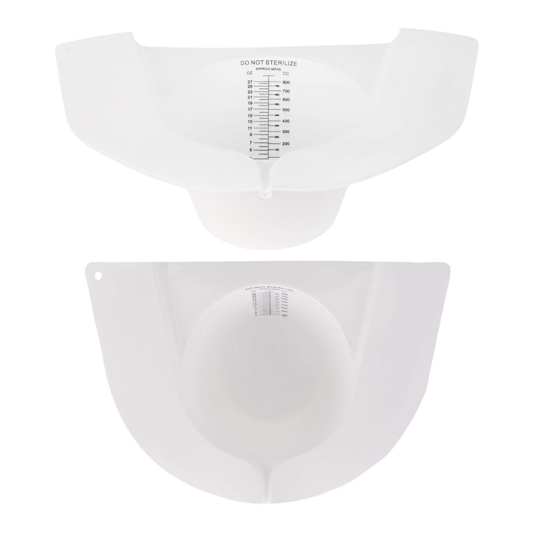 Contenitore per campioni – Cappello riutilizzabile per raccolta di urine, 800 ml, graduato, con beccuccio per WC, sgabello e raccolta di campioni di vomito, contenitore per campioni medici (1 pz)