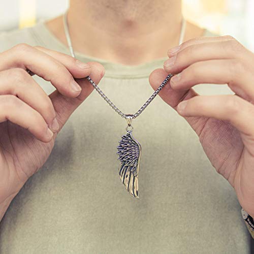 Made by Nami Pendant Necklace for Men 23" Gold & Silver Cuban Link Chain with Pendants for Men High-Quality Stainless Steel Necklace Premium Jewelry Gift for Him - Image 5