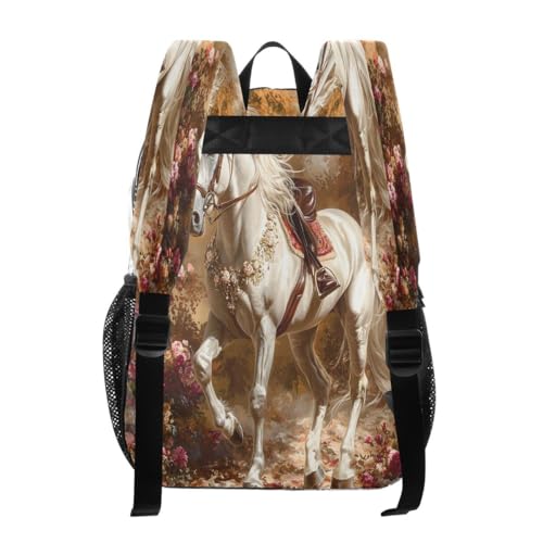 ALAZA Unicorn Horse Blossom Floral Clear Backpack PVC Transparent Bookbag Heavy Duty for Student Boy Girl Kids Adult School Travel Work3