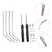 FRCOLOR 2sets Replacement Eyeglasses Temple Arms Comfortable Metal Glasses Legs for All-Day Wear Easy to Install Nonslip Design Rose Gold and Crystal Finish