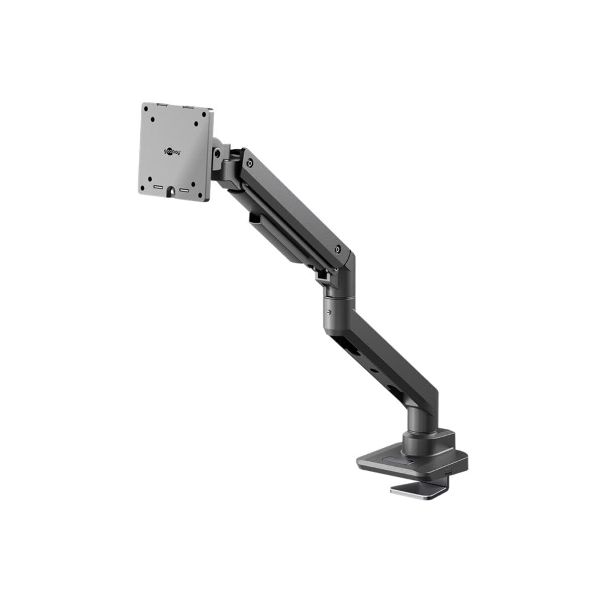 goobay Braccio Monitor Scrivania 17-49 Pollici con Molla a Gas Fino a 20 kg VESA 100x100 Regolabile in Altezza per Schermo Ultralargo Curvo - 74416