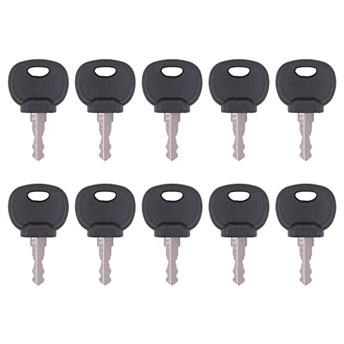 HouYeen 10 clés d'allumage de rechange pour plantes JCB 3CX Bomag Hatz Manitou Tracteur 14607