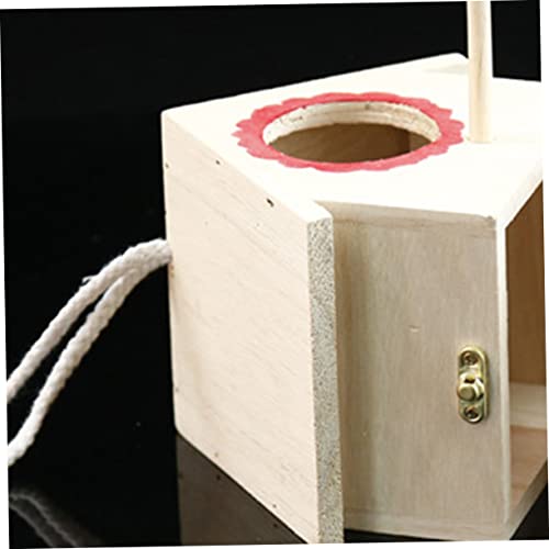 Doitool Home Decor Adornos Para Outdoor Decor Owl Nesting Box Unfinished Bird Houses Garden Bird House Garden Ornament Bird Feeder Nest Box Wooden House Wooden The Bird's Nest Frame #TOP7