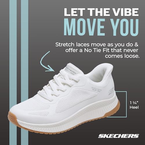 Image of Skechers Womens Hands Free Slip-ins Bobs Squad 4 - Staple Look