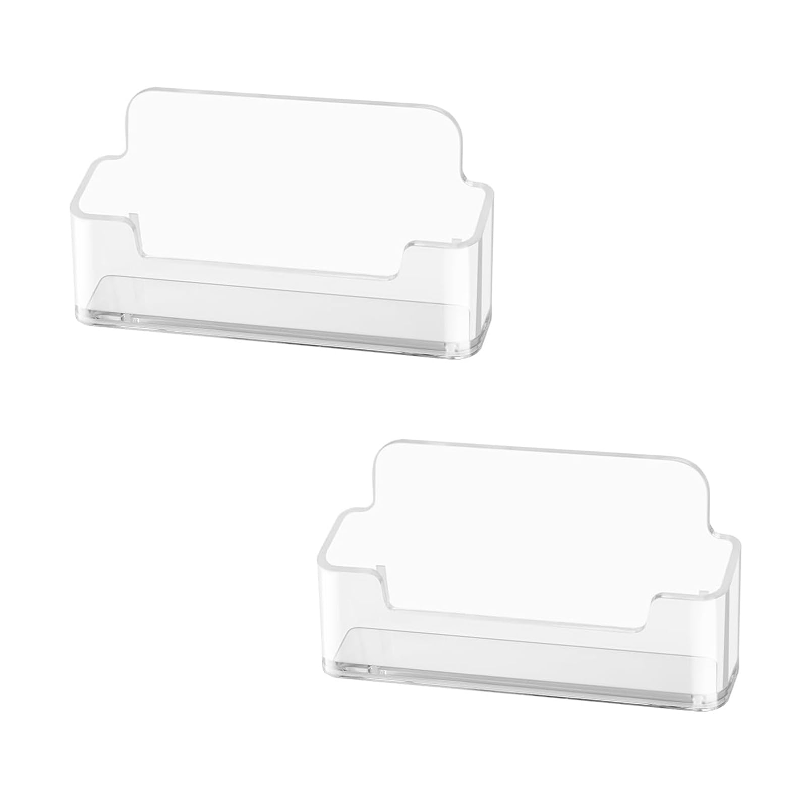 2Pieces Business Name Card Stand Acrylics Desktop Organizers Display for Display