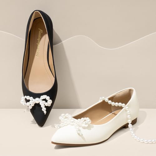 Image of FUNKYMONKEY Pointed Toe Flats for Women, Slip-On Shoes for Dressy & Casual