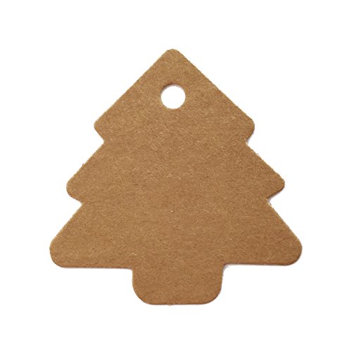 Étiquettes sapin de Noël kraft pour identifier vos paquets cadeaux