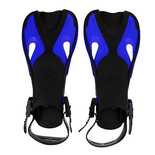 Perfeclan Júnior Niños Buceo Natación Aletas Flippers Open Heel - Negro Azul