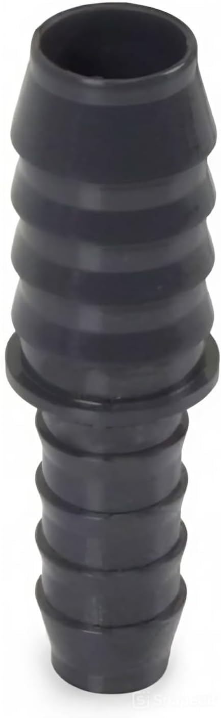 Metalandbrassco Black Pvc Reducing Couplings 3/4 Inch X 1/2 Inch | Schedule 40 Barbed Insert Adapters | Hose Connectors