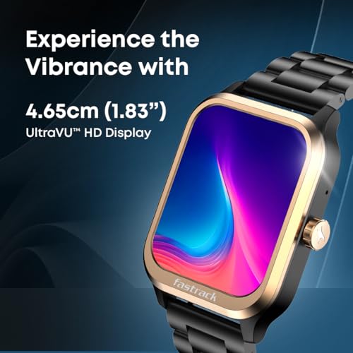 Image of Fastrack Limitless FS2 Classic Smart Watch, 1.83 inch TFT Display, 240 * 284 Pixel Resolution, SingleSync BT Calling, AI Voice Assistant, 100+ Sports Modes & Smartwatch Faces, IP68 (Black)