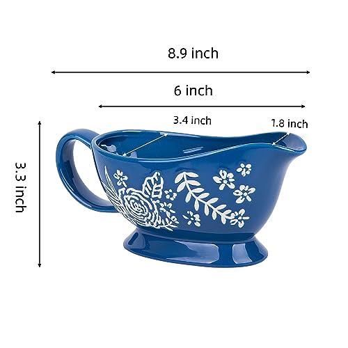 Wisenvoy Gravy Boat Porcelain Gravy Boats 20 Oz Gravy Bowl - Thumbnail 7