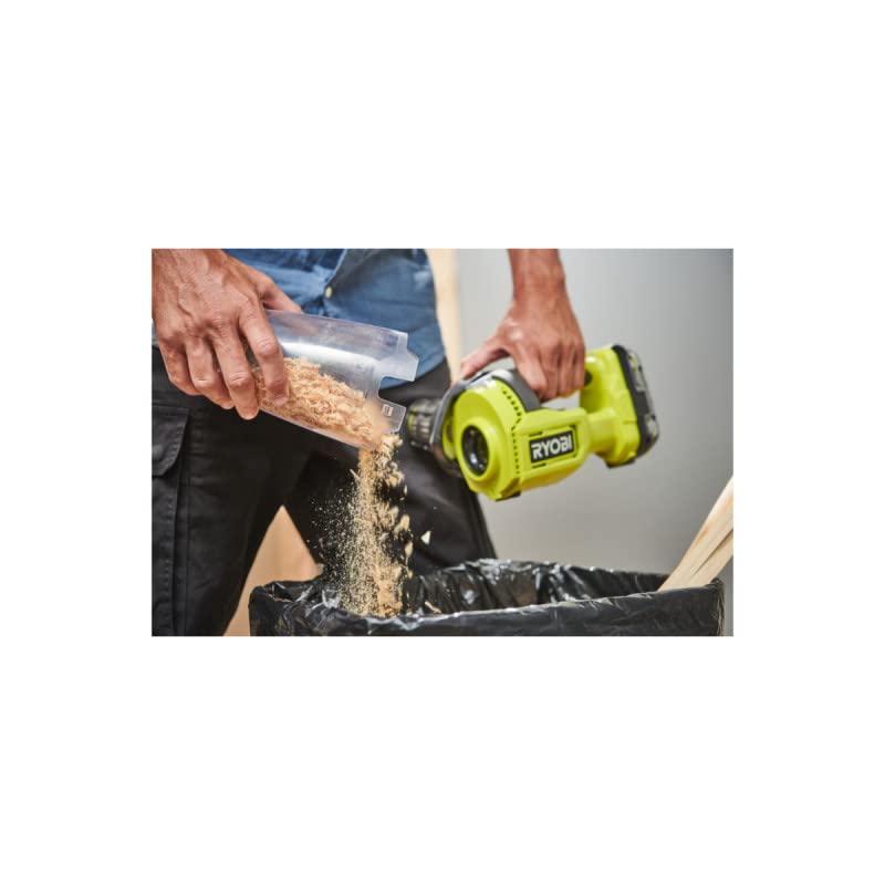 RYOBI Pack Aspirateur à Main RHV18-0 18V One+ 600ml sans Batterie ni Chargeur + Kit 4 Accessoires RAK04FC, Filtre Lavable, léger et performant pour Un Nettoyage Optimal.
