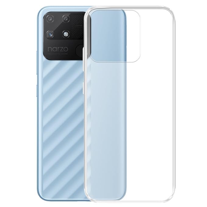 Image of Case Creation Brand - Mobile Cover for Realme Narzo 50a (Soft & Flexible Back Case), Transparent
