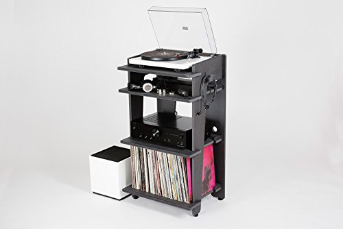 Line Phono Turntable Station Turntable Stand + Vinyl Record Storage, Made In The Usa - Carbon Colorway #TOP2