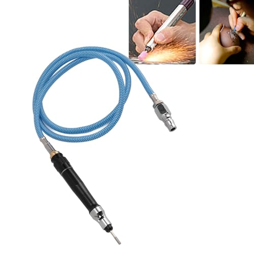 Alloy Steel Pneumatic Pencil Die Grinder 70000rpm NPT1/4in Connector Mini Polishing Cutting Tool, for Narrow Areas, with 10 Bits