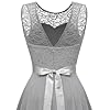Generisch Women's Cocktail Dress Evening Dresses Elegant For Wedding Festive Dresses Sleeveless Bridesmaid Dress, gray, S #4