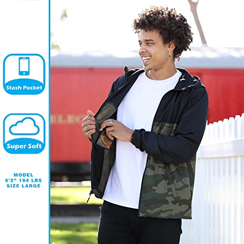 Image of Global Blank Men's Windbreaker Jacket Lightweight Water-Resistant Windbreakers for Men