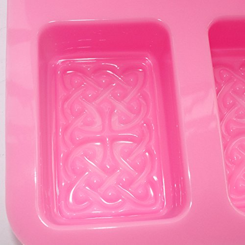 X-Haibei Celtic Knot Design Rectangle Silicone Glossy Soap Mold Heavy Big Soap Bar Making #TOP3
