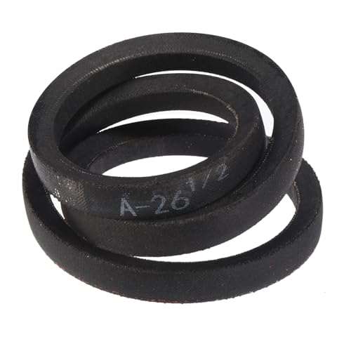 Image of uxcell 3 Pack A26 1 /2 Classic Wrapped V-Belt, 28 inch Outside Circumference Wrapped Industrial Rubber V-Belt A Profile V-Belt for Industrial Machinery Equipment, Black