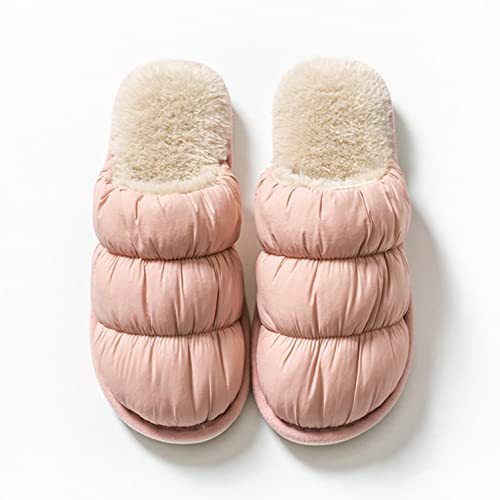 Unisex Daunenschuhe Hausschuhe Winterhausschuhe Warm Pantoffeln Indoor Outdoor Wasserdicht Slippers Leicht Schlappen Bettschuhe Hause Wärmeschuhe Daunenschuh für Damen Herren Cover