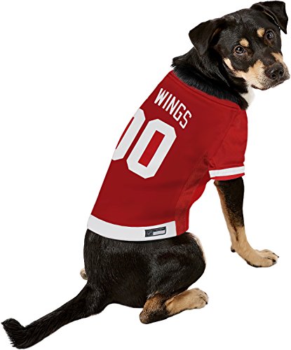 Image of NHL Detroit Red Wings Jersey for Dogs & Cats, Small. - Let Your Pet Be A Real NHL Fan!