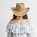 Lifup Straw Cowboy Sun Hats for Women, Western Cowgirl Hats with Shapeable Brim, Summer Beach Sun Hat Yellow