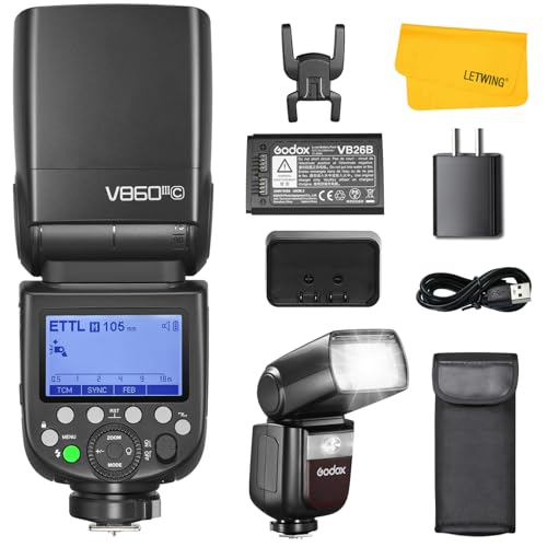 Godox V860III-C Flash TTL pour Appareils Photo Canon EOS, sans Fil 2.4G