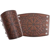 POFET par de muñequeras vikingas en Relieve, Disfraz de Vikingo