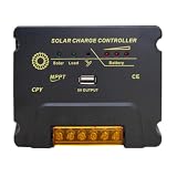Diseño: fabricado con material ABS robusto y mide 8 x 12,8 x 4,8 cm, este controlador solar está diseñado para soportar diversas condiciones ambientales mientras que ofrece un rendimiento fiable.