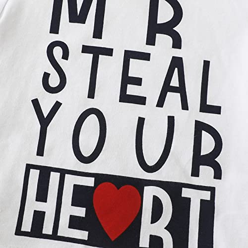 Eoailr Camisas de manga comprida para meninas para o dia dos namorados, colete acolchoado com nervur